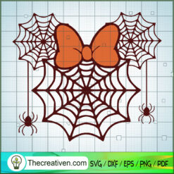 Mickey Ears Spiderwebs SVG, Scary SVG, Halloween SVG