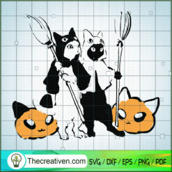 Couple Cat Halloween SVG, Horror SVG, Halloween SVG, Halloween Scary SVG