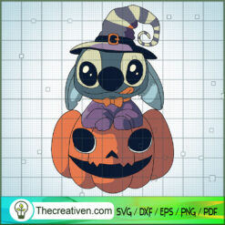 Stitch Pumpkin Halloween SVG, Horror SVG, Halloween SVG, Halloween Scary SVG