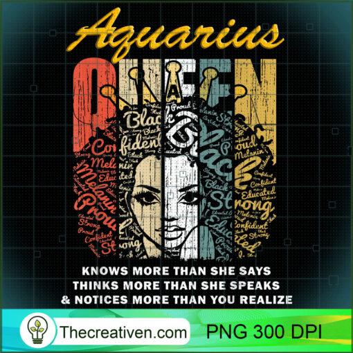 Aquarius Queen Birthday Gift Shirt Knows More Than She Says T Shirt copy