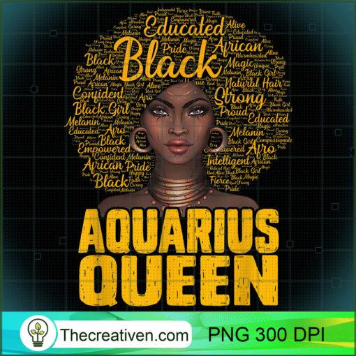 Aquarius Queen Black Woman Natural Hair African American T Shirt copy