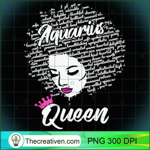 Aquarius Zodiac Birthday Afro Gift T Shirt for Black Women copy