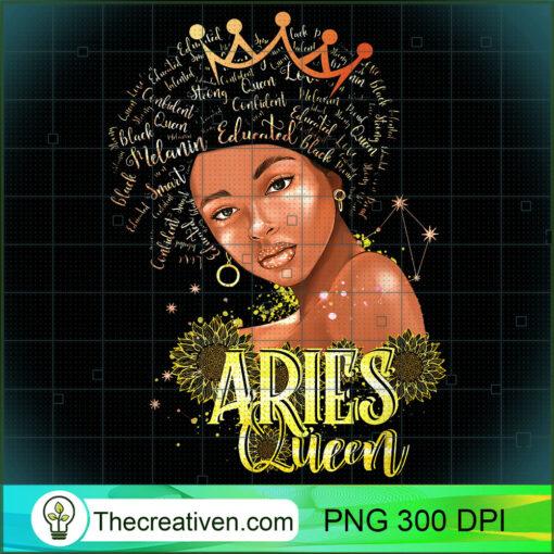Aries Queen Strong Smart Afro Melanin Gift Black Women T Shirt copy
