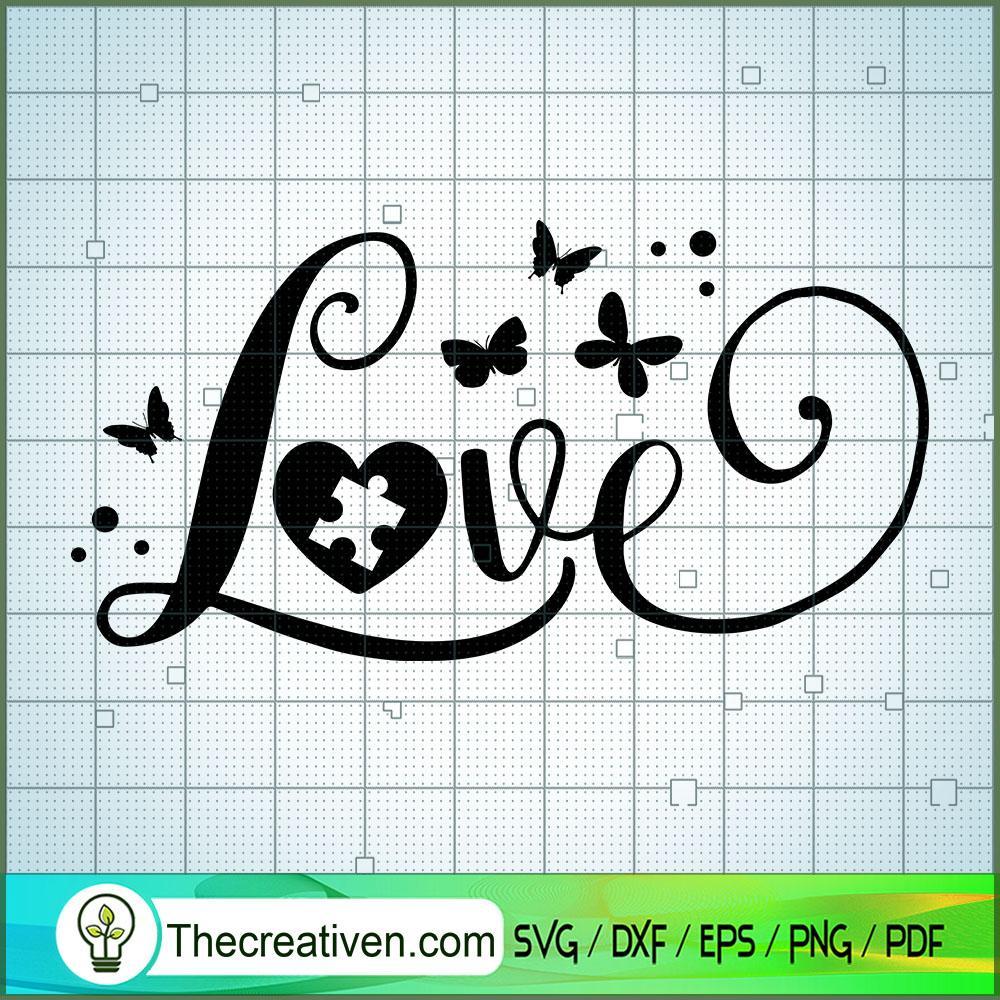 Autism Love SVG, Autism SVG, SVG For Cricut Silhouette - Premium ...
