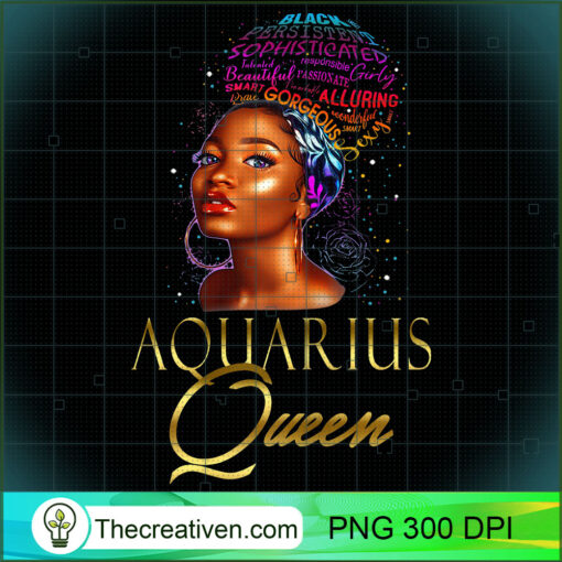 Beautiful African American Aquarius Queen Natural Hair Women T Shirt copy