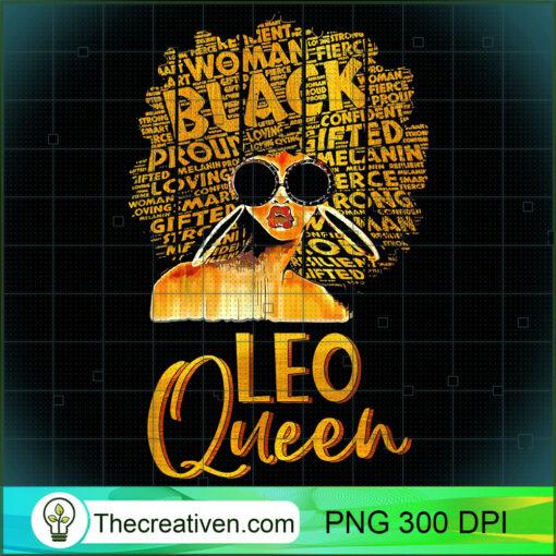 Black Women Afro Hair Art Leo Queen Leo Birthday T Shirt copy