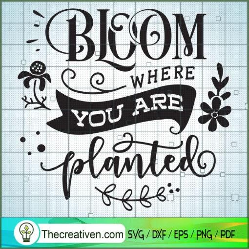Bloom where you are planted all layered black copy