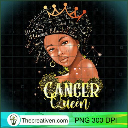 Cancer Queen Strong Smart Afro Melanin Gift Black Women T Shirt copy