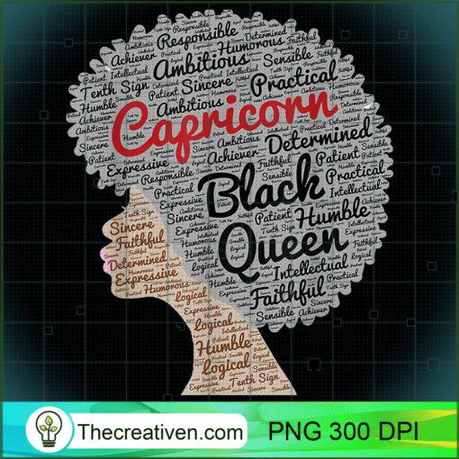 Capricorn Black Queen Birthday Afro T Shirt for Black Women copy