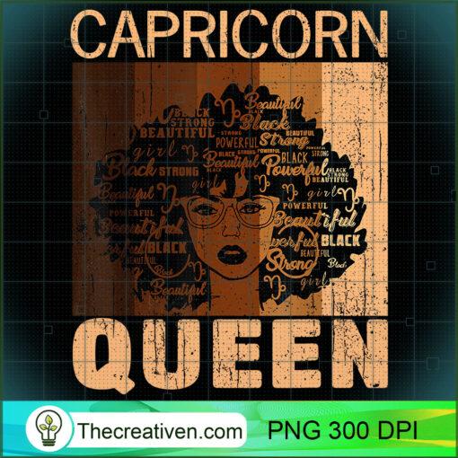 Capricorn Queen Afro Birthday Melanin Black African American T Shirt copy