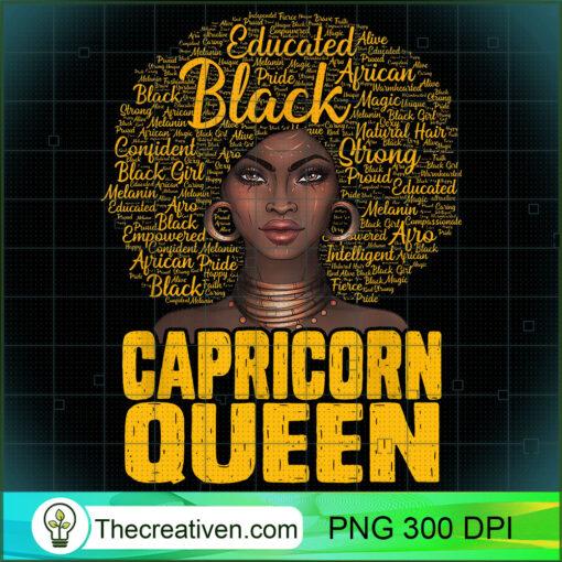 Capricorn Queen Black Woman Natural Hair African American T Shirt copy
