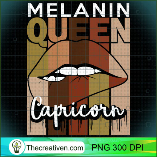 Capricorn Queen Zodiac Sign Melanin Retro Vintage Birthday T Shirt copy