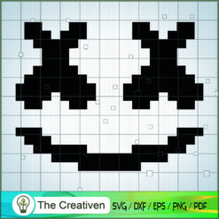 Marshmello Pixel Logo SVG, Marshmello SVG, DJ SVG, Producer SVG