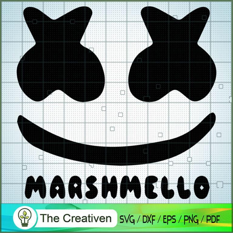 Marshmello Face SVG, Marshmello SVG, DJ SVG, Producer SVG - Premium ...