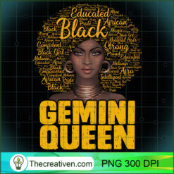 Gemini Queen Black Woman Afro Natural Hair African American PNG, Afro Women PNG, Gemini Queen PNG, Black Women PNG