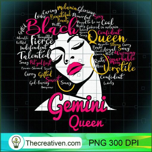 Gemini Queen Funny Birthday Gift for Black Women Girl T Shirt copy
