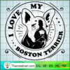 I love my Boston Terrier for dark colors copy