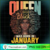 January Queen African American Birthday Capricorn Aquarius Premium T Shirt copy