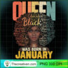 January Queen African American Birthday Capricorn Aquarius T Shirt copy
