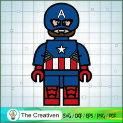 Cute Captain Lego SVG, Hulk SVG, The Avengers SVG, Marvel SVG