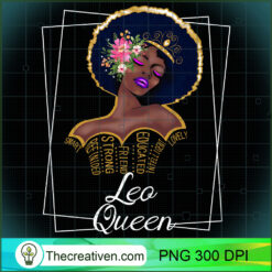 Leo Queen T-Shirt Astrology Black Women PNG, Afro Women PNG, Leo Queen PNG, Black Women PNG