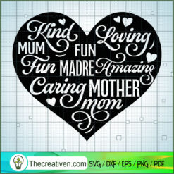 Mother Heart - Words SVG, Mother SVG, SVG For Cricut Silhouette