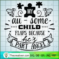 Part Angel SVG Free, Autism SVG Free, Free SVG For Cricut Silhouette