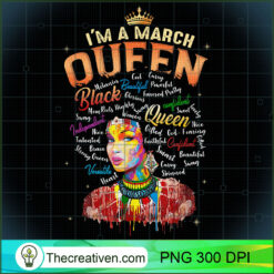 Pisces African Pride Black Queen March PNG, Afro Women PNG, Pisces Queen PNG, Black Women PNG