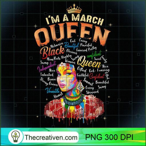 Pisces African Pride Black Queen March Birthday T Shirt copy