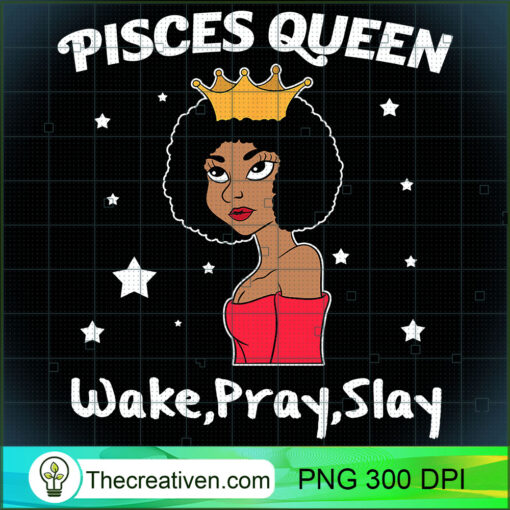 Pisces Black Queen Shirt Black Women Afro Zodiac Tshirt T Shirt copy