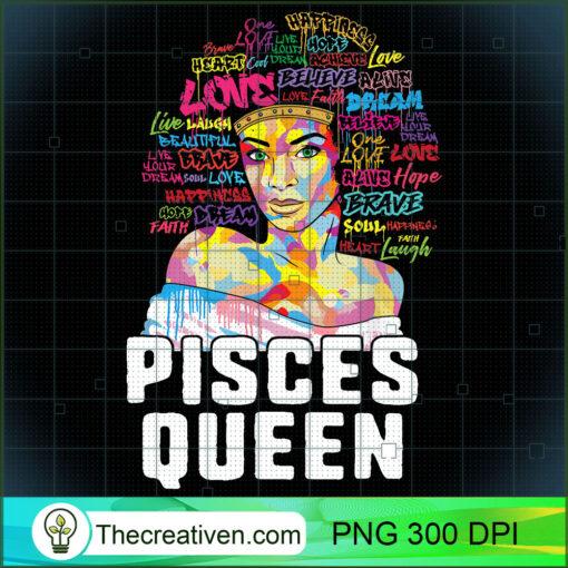 Pisces Queen Black Woman Afro Natural Hair African American T Shirt 1 copy