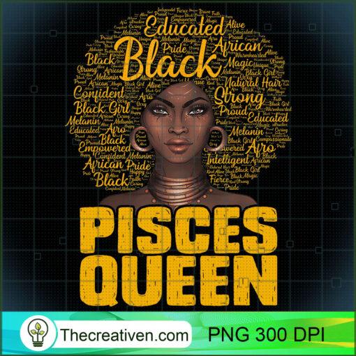 Pisces Queen Black Woman Afro Natural Hair African American T Shirt copy