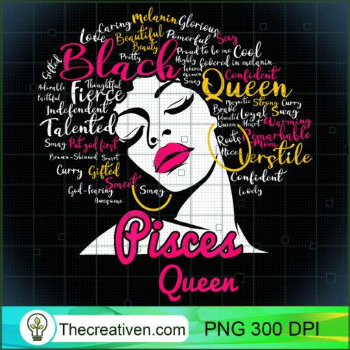 Pisces Queen Funny Birthday Gift for Black Women Girl T Shirt copy