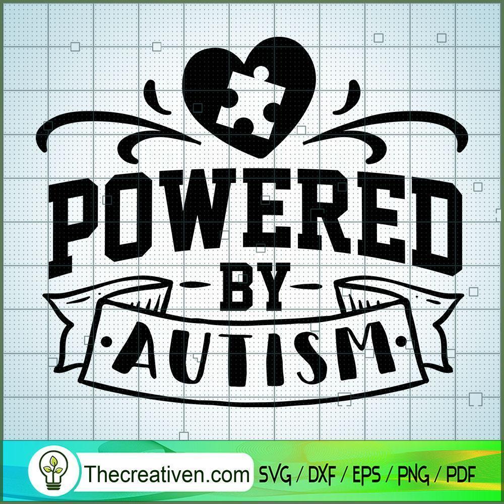 Powered By Autism SVG Free, Autism SVG Free, Free SVG For Cricut