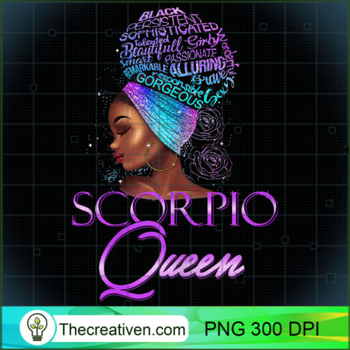 November Queen Afro Black Funny Scorpio PNG, Afro Women PNG, Scorpio ...
