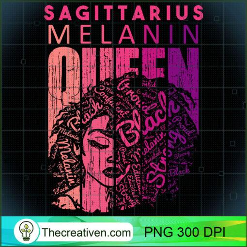 Sagittarius Melanin Queen Black Woman Zodiac Horoscope Long Sleeve T Shirt copy