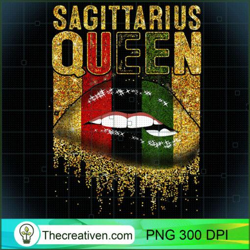 Sagittarius Queen Birthday African Black Girl Lips Gold T Shirt copy