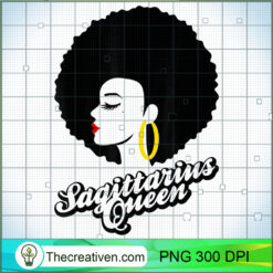 Sagittarius Queen Zodiac Sign Retro Vintage PNG, Afro Women PNG, Sagittarius Queen PNG, Black Women PNG