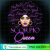 Scorpio Girl Womens Purple Afro Queen Black Zodiac Birthday Premium T Shirt copy
