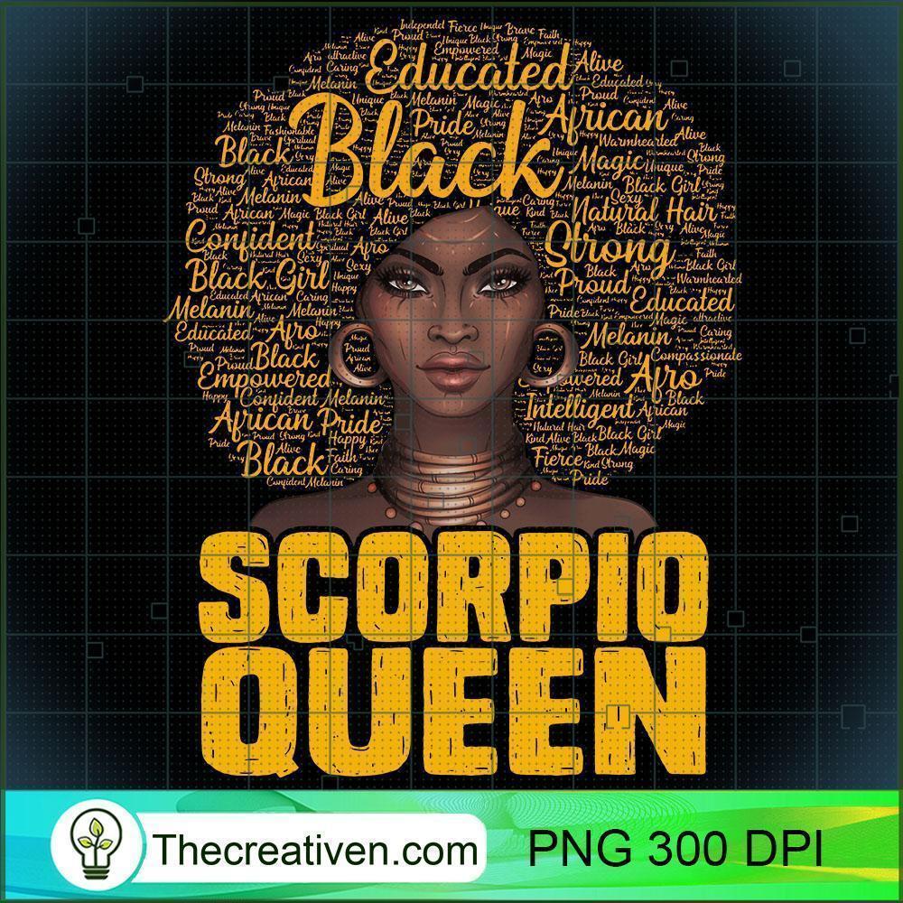 Scorpio Black Queen Melanin November Woman Girl PNG, Afro Women PNG ...