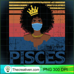 Vintage Pisces Queen Costume Black Woman PNG, Afro Women PNG, Pisces Queen PNG, Black Women PNG