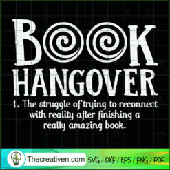 Book Hangover  SVG, Book Lovers SVG, Reading Book SVG
