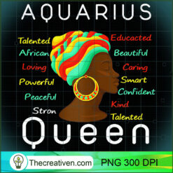 Womens Aquarius Queen Afro Horoscope January 20 - February 18  PNG, Afro Women PNG, Aquarius Queen PNG, Black Women PNG