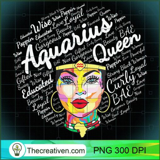 Womens Aquarius Queen Gift Black Women January February Aquarius V Neck T Shirt copy