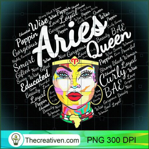 Womens Aries Queen Black Woman Birthday Gift Aries Black Queen V Neck T Shirt copy