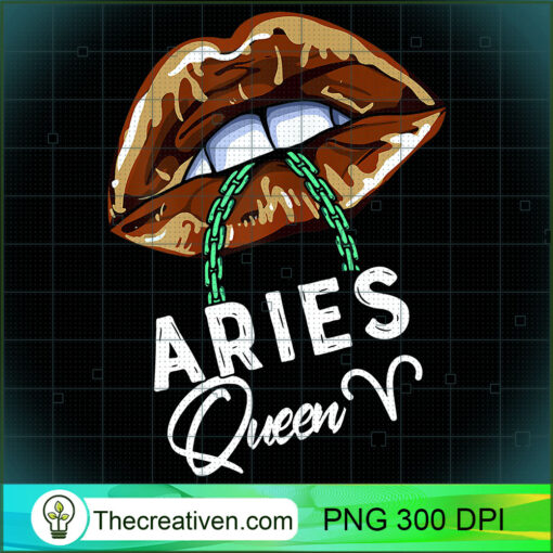 Womens Aries Queen Lips Sexy Black Afro Queen March April Womens T Shirt copy