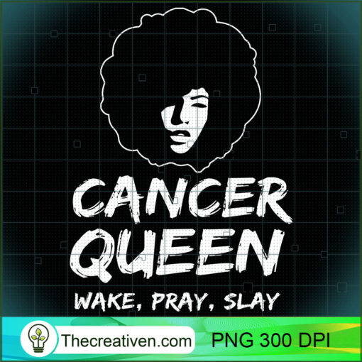 Womens Black Cancer Queen Zodiac Gift Wake Pray Slay For Women V Neck T Shirt copy