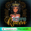 Womens Black Queen Birthday Gift Horoscope Zodiac SCORPIO V Neck T Shirt copy