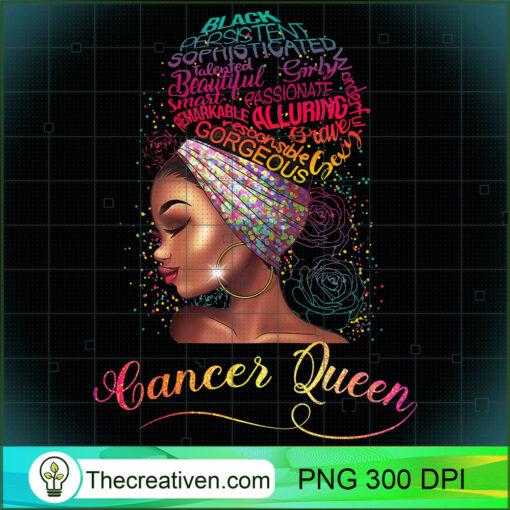 Womens Cancer Queen Afro Women June July Zodiac Melanin Birthday T Shirt copy