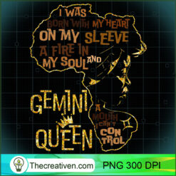 Womens Gemini Queen Zodiac Costume Black Women Girl PNG, Afro Women PNG, Gemini Queen PNG, Black Women PNG